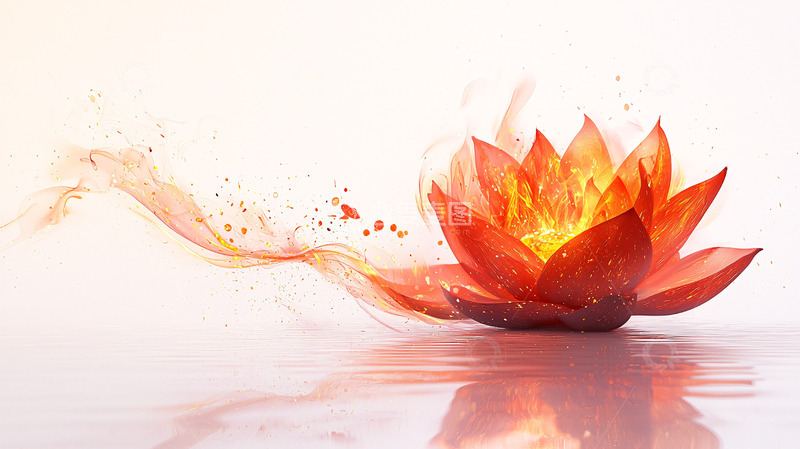 高清大图下载【趣麦麦图】火焰般的莲花