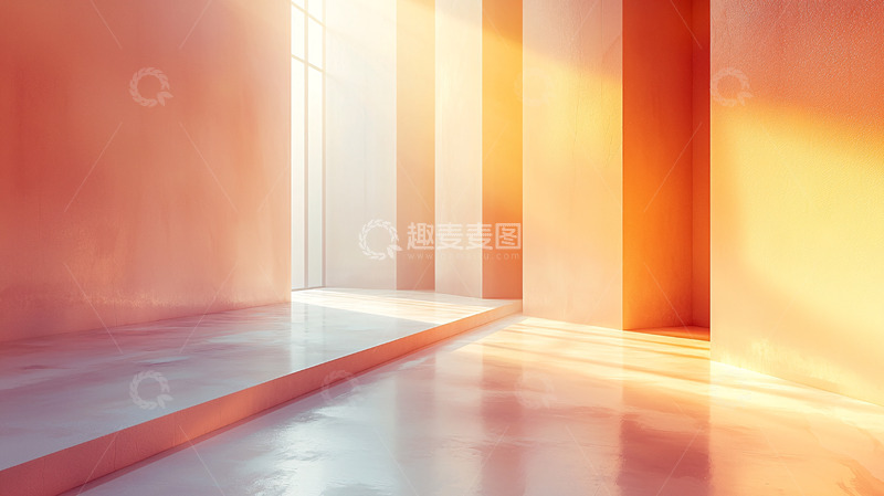 高清大图下载【趣麦麦图】光线照射下的抽象空间