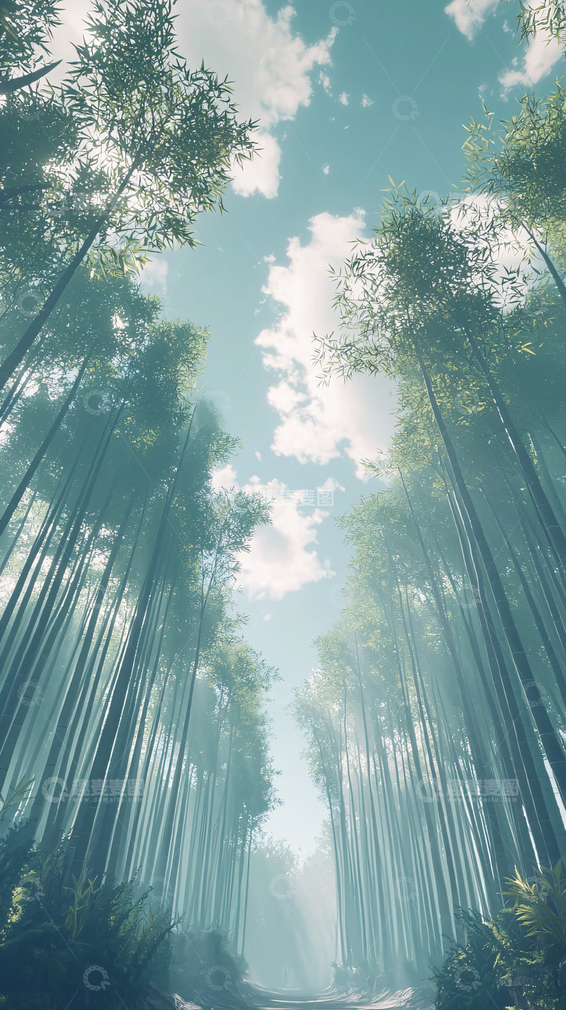 高清大图下载【趣麦麦图】竹林小径