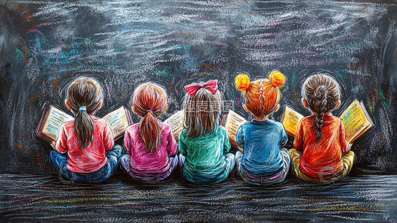 高清大图下载【趣麦麦图】儿童读书