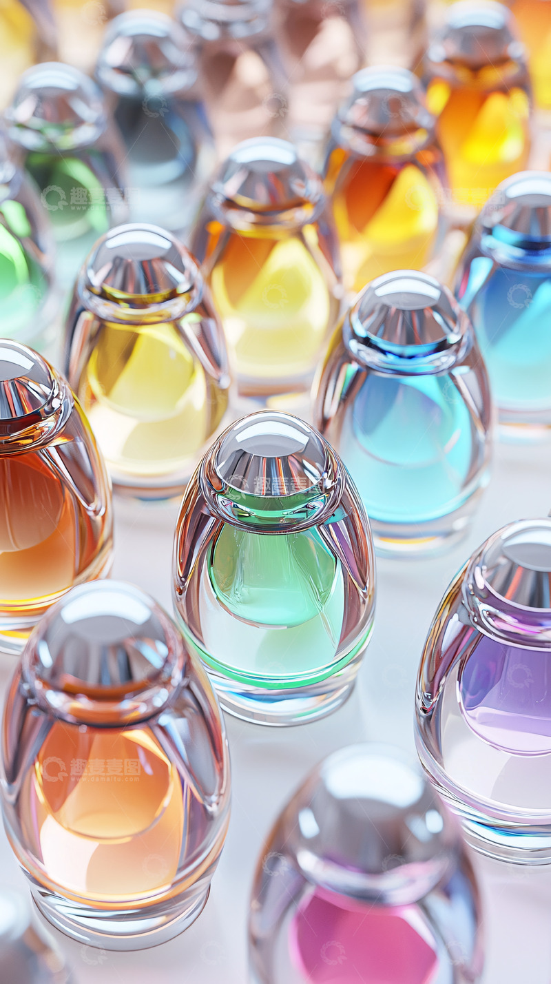 高清大图下载【趣麦麦图】彩色香水瓶