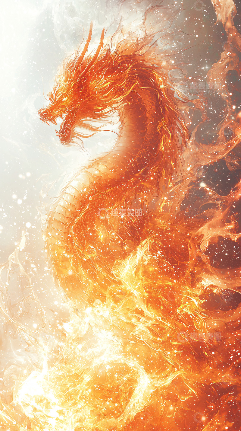 高清大图下载【趣麦麦图】火焰巨龙