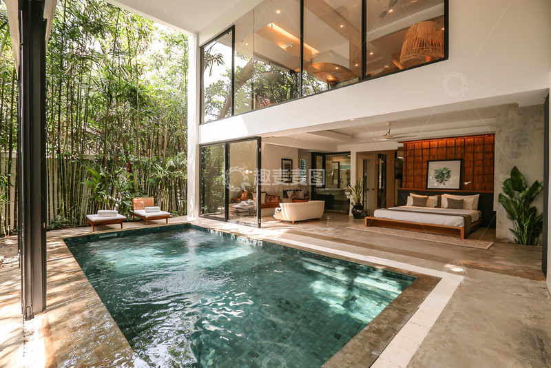 高清大图下载【趣麦麦图】现代别墅泳池