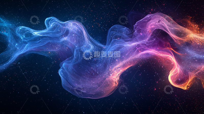 高清大图下载【趣麦麦图】抽象彩色烟雾流动