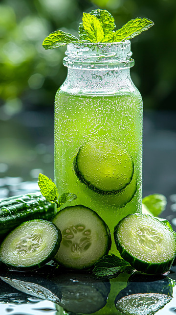 青瓜薄荷饮品
