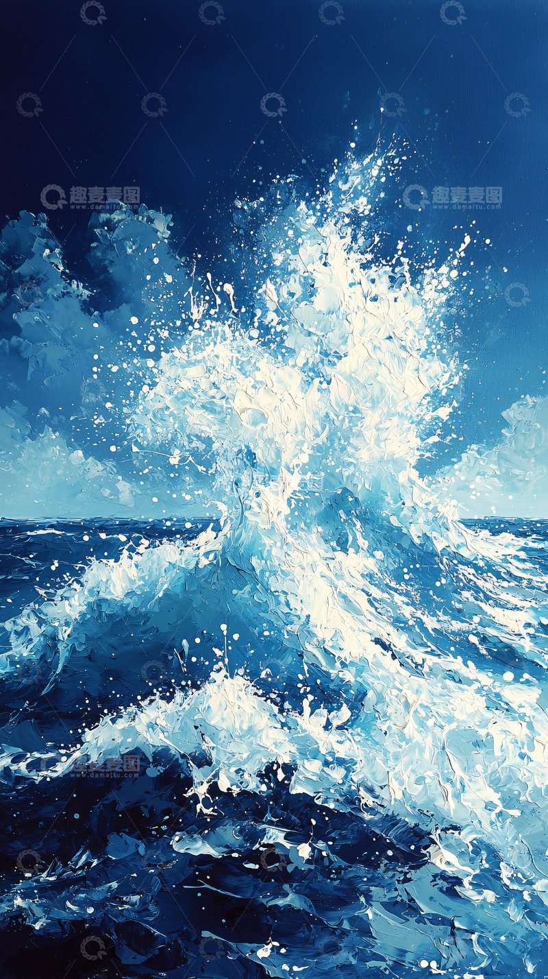 高清大图下载【趣麦麦图】汹涌澎湃的海浪