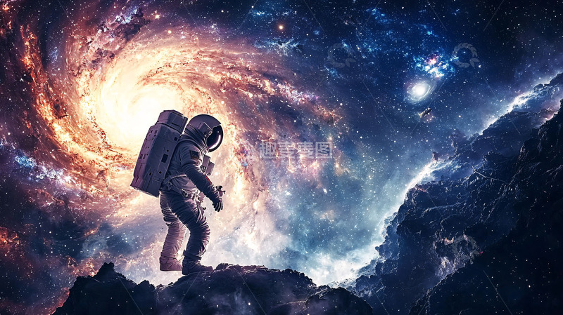 高清大图下载【趣麦麦图】宇航员太空探索