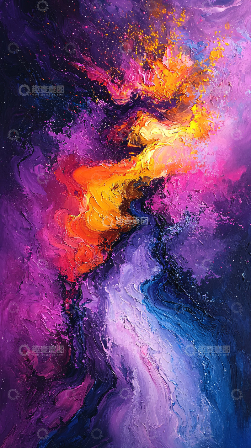 高清大图下载【趣麦麦图】色彩斑斓的抽象宇宙