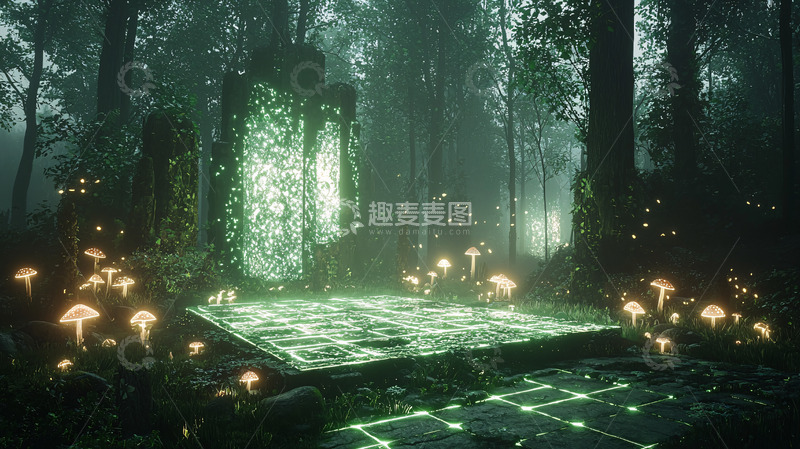 高清大图下载【趣麦麦图】神秘森林古迹