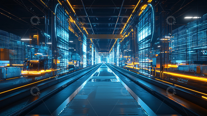 高清大图下载【趣麦麦图】未来科技感走廊