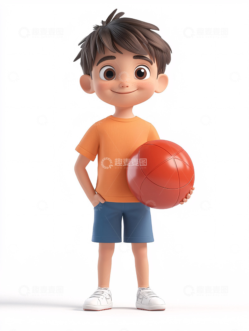 高清大图下载【趣麦麦图】卡通男孩