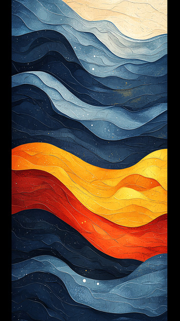 抽象水彩波浪纹理