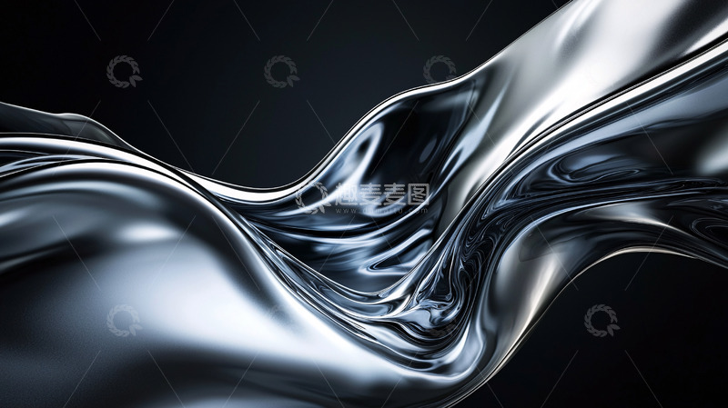 高清大图下载【趣麦麦图】金属液体流动