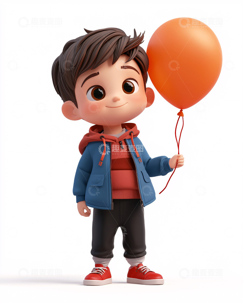 高清大图下载【趣麦麦图】可爱卡通男孩