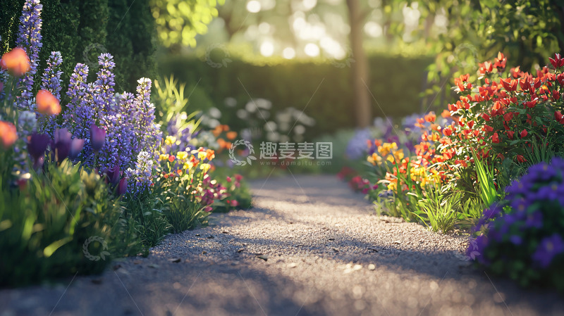 高清大图下载【趣麦麦图】阳光花园小径