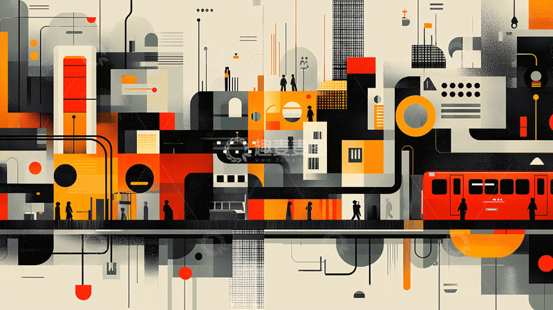 高清大图下载【趣麦麦图】抽象城市景观