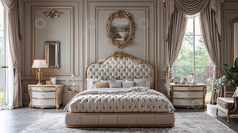 高清大图下载【趣麦麦图】欧式奢华卧室套装