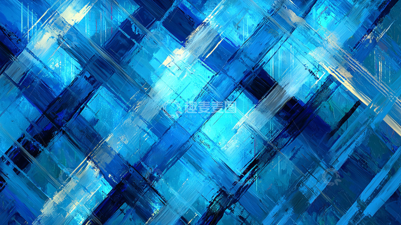 高清大图下载【趣麦麦图】蓝色科技感抽象背景