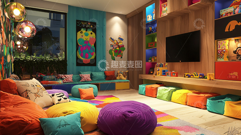 高清大图下载【趣麦麦图】儿童游乐室