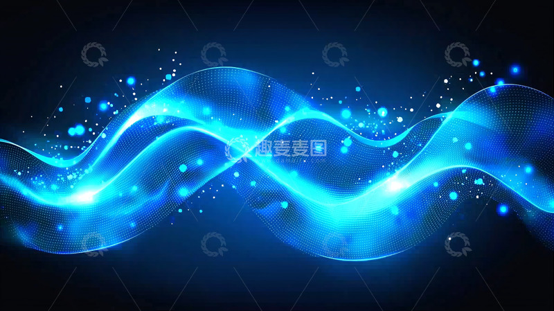 高清大图下载【趣麦麦图】蓝色光波