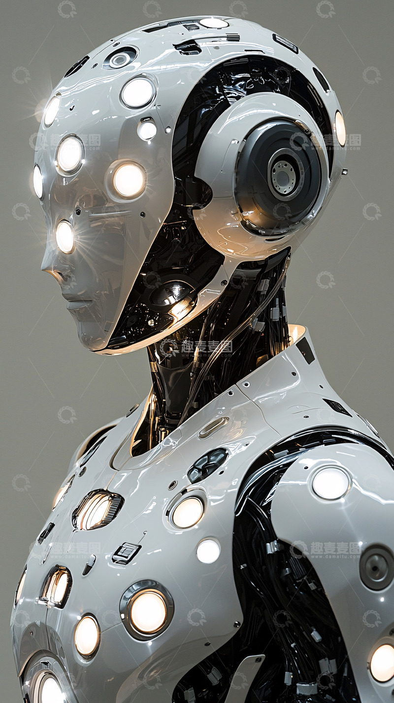 高清大图下载【趣麦麦图】未来科技感机器人