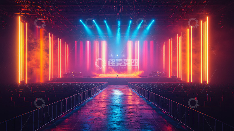 高清大图下载【趣麦麦图】炫酷舞台灯光秀