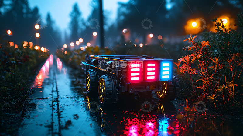 高清大图下载【趣麦麦图】雨夜