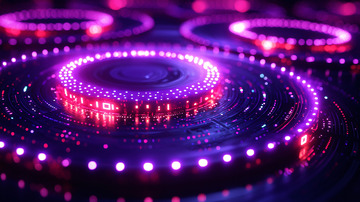 圆形科技感发光电路