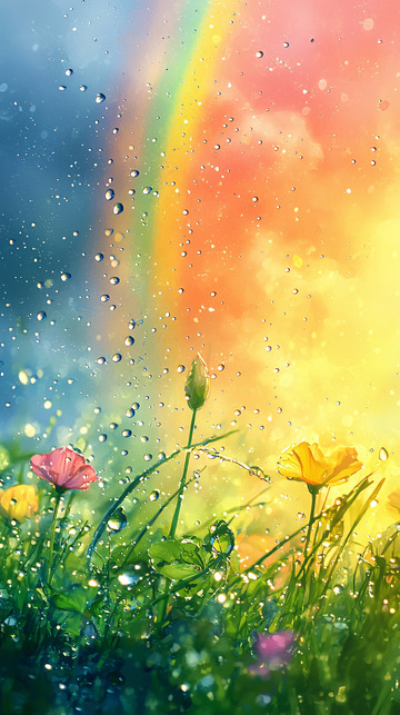 雨后彩虹鲜花