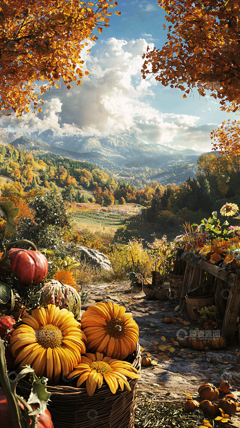 高清大图下载【趣麦麦图】秋日田园风光16