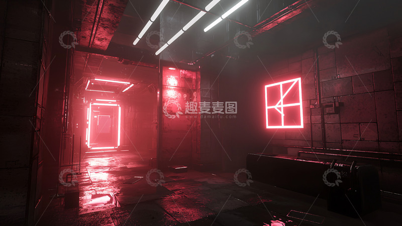 高清大图下载【趣麦麦图】黑暗潮湿走廊