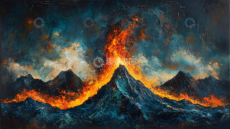 高清大图下载【趣麦麦图】火山喷发