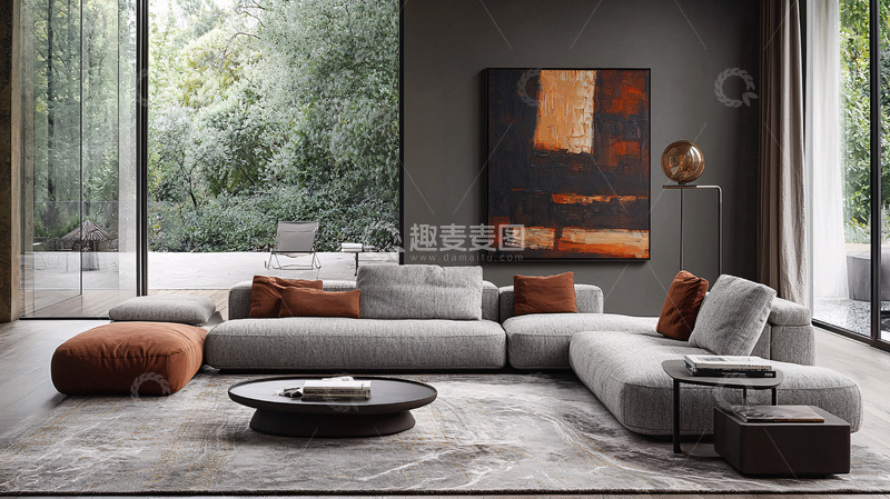 高清大图下载【趣麦麦图】现代简约客厅