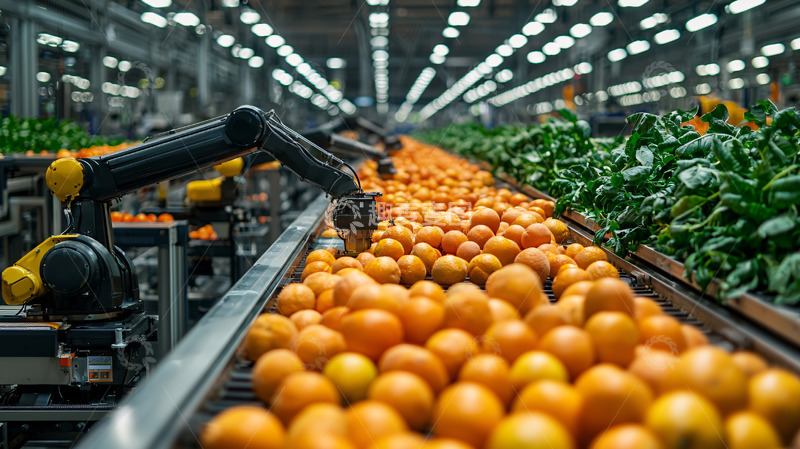 高清大图下载【趣麦麦图】自动化水果分拣