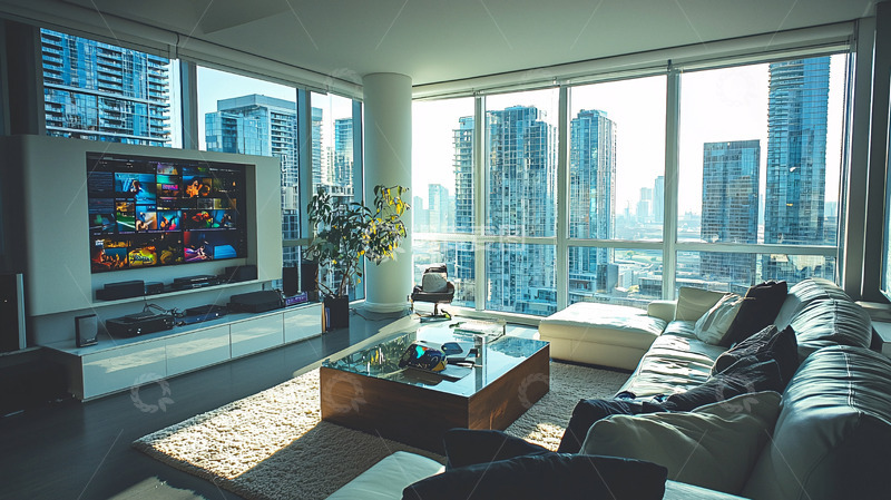 高清大图下载【趣麦麦图】现代都市公寓客厅