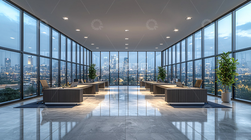 高清大图下载【趣麦麦图】现代化高层写字楼办公空间
