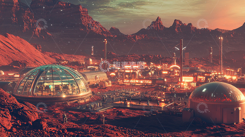 高清大图下载【趣麦麦图】火星基地1