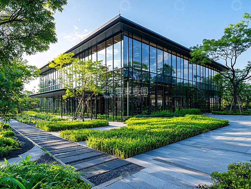 高清大图下载【趣麦麦图】现代化玻璃幕墙建筑