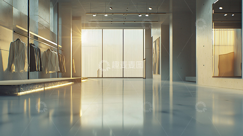 高清大图下载【趣麦麦图】极简风格服装店室内设计