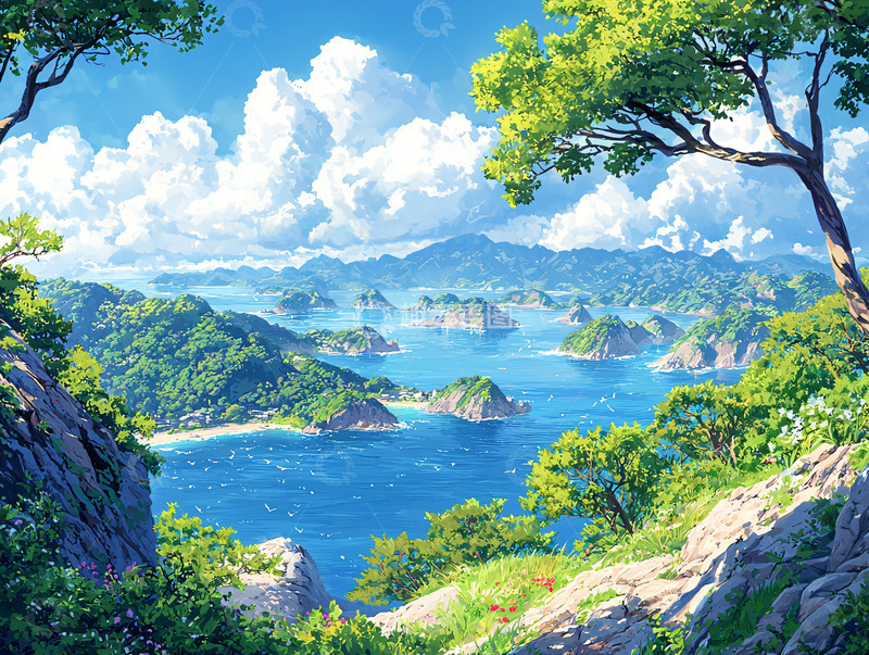 高清大图下载【趣麦麦图】阳光明媚海岛风景