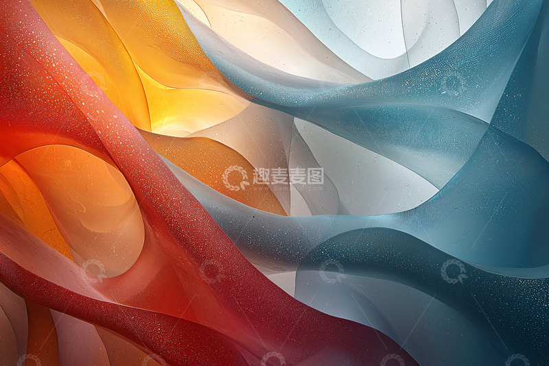 高清大图下载【趣麦麦图】抽象的色彩丝绸质感