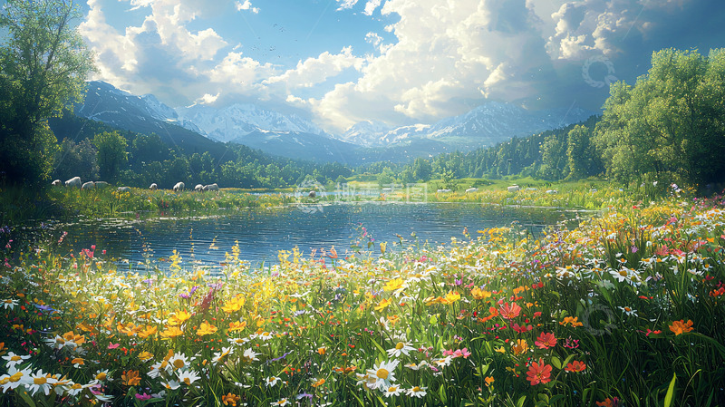 高清大图下载【趣麦麦图】宁静湖畔