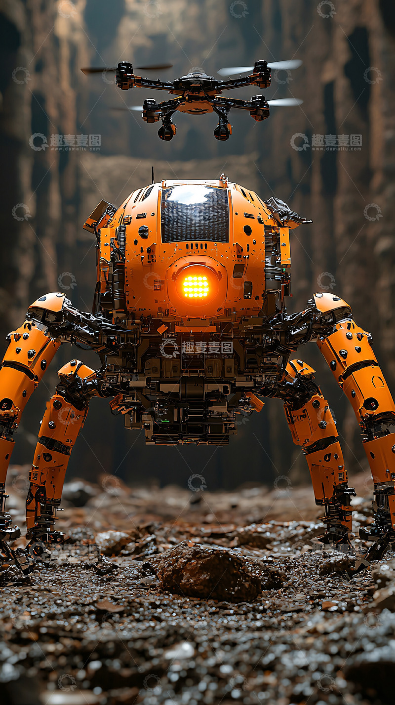 高清大图下载【趣麦麦图】未来科技感机器人