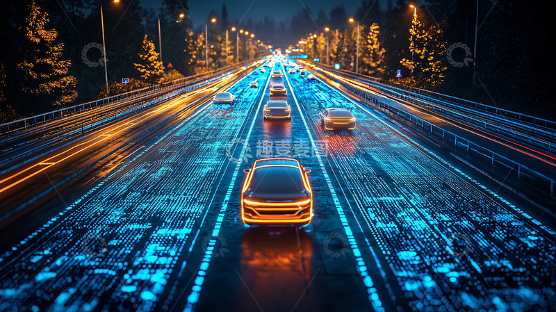 高清大图下载【趣麦麦图】夜景高速公路