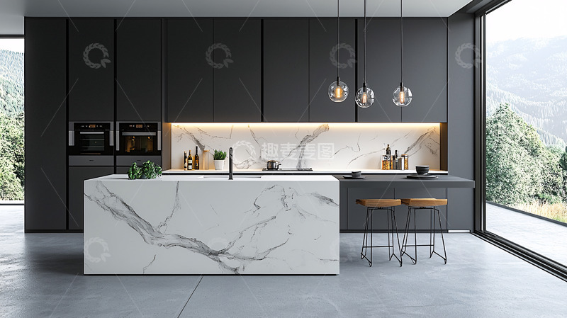 高清大图下载【趣麦麦图】现代厨房