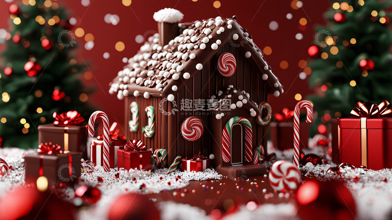 高清大图下载【趣麦麦图】巧克力姜饼屋