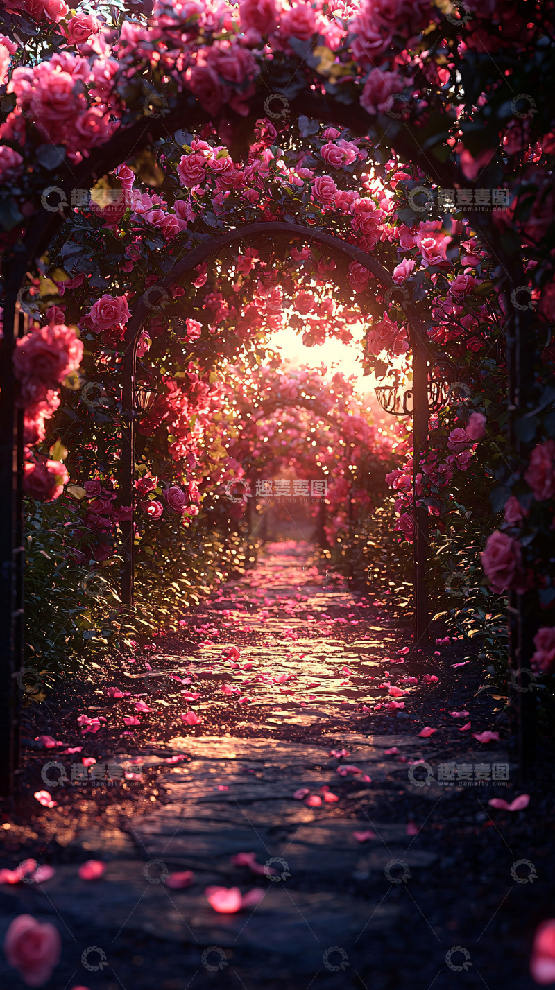 高清大图下载【趣麦麦图】玫瑰花拱门