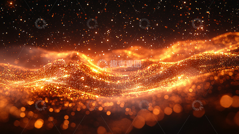 高清大图下载【趣麦麦图】火焰粒子波浪