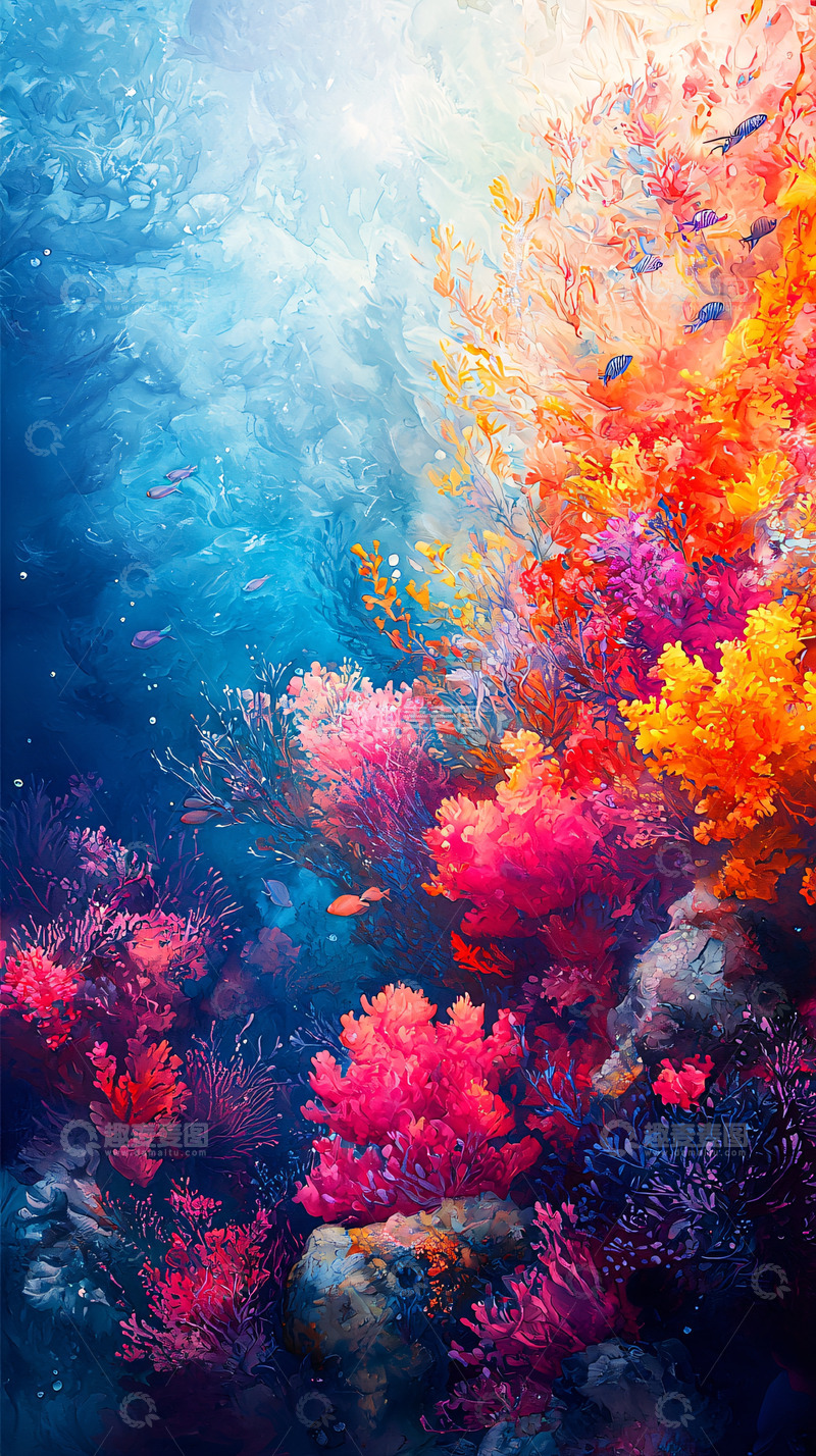 高清大图下载【趣麦麦图】海底珊瑚礁