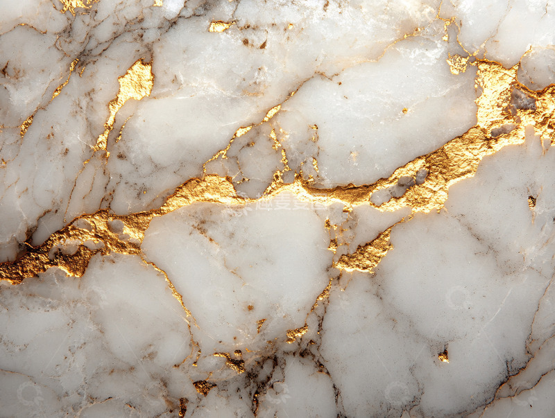 高清大图下载【趣麦麦图】金箔纹理白大理石